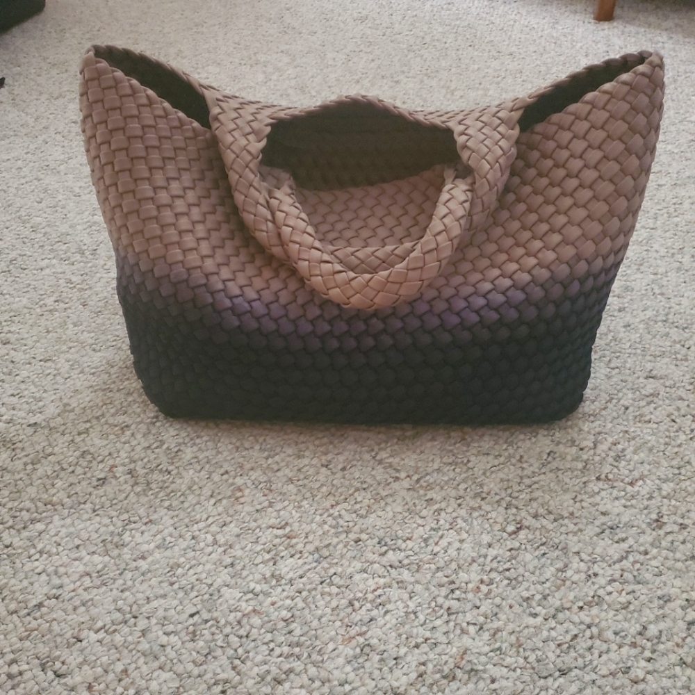 Naghedi St. Barths Ombre Tan/Navy/Black Medium tote
